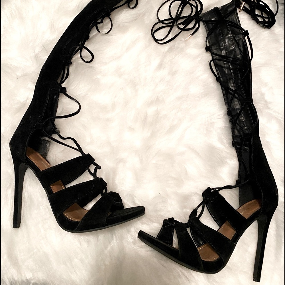 Gladiator Slim Stilettos High Heels Lace-up Dress Sandals
